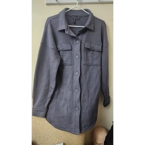 Womens Lazy Pants Long Sleeve Fleece 'Shacket'‎ Grey Size M